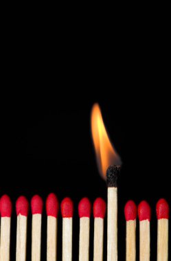 Burning match clipart