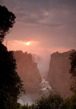 Victoria Falls in Zimbabwe. clipart