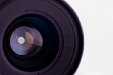 Close-up of the front lens of a medium format camera clipart