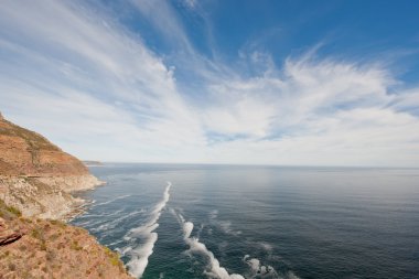 A view from Chapman's Peak Drive at Cape Town clipart