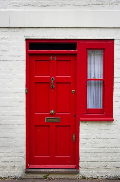 Porta d'ingresso rossa — Foto Stock