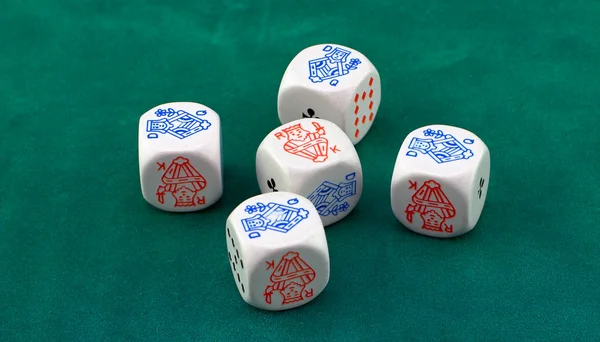 Poker dice — Stock Photo, Image