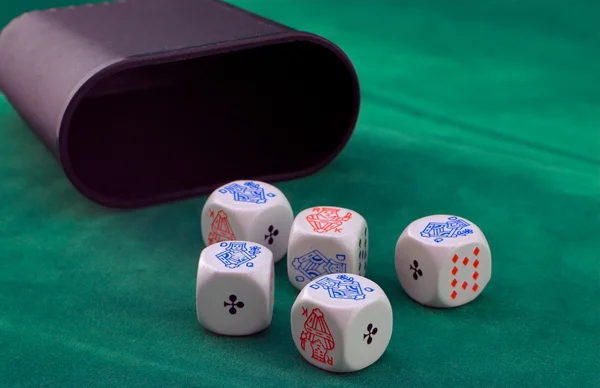 Poker dice — Stock Photo, Image