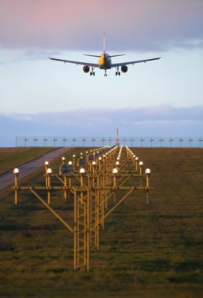 stock image Landing airplane