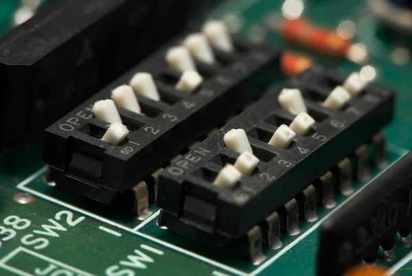Eletrônica - micro switches — Fotografia de Stock
