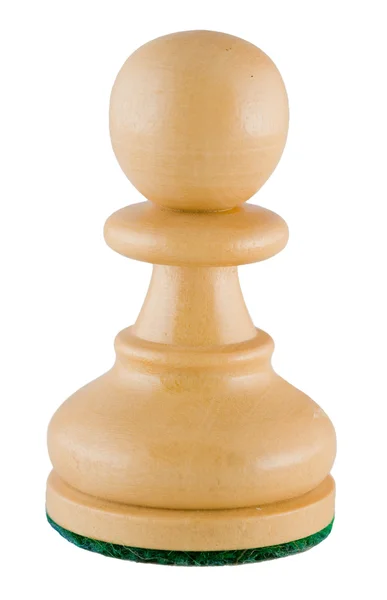 Peça de xadrez - peão branco — Fotografia de Stock