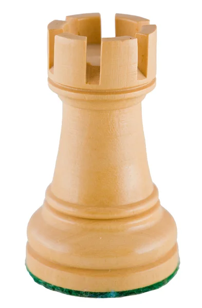Шахматная фигура - белая ладья — стоковое фото