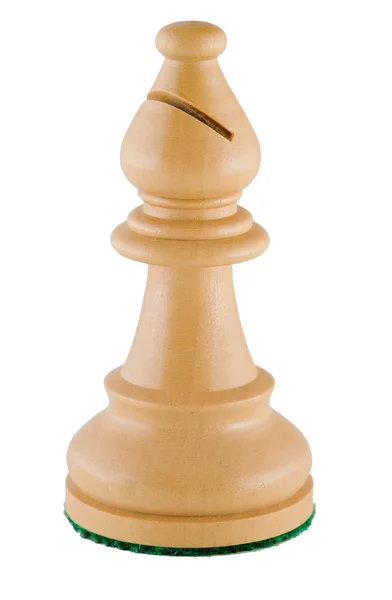 Σκάκι επίσκοπος κομμάτι - λευκό — Φωτογραφία Αρχείου