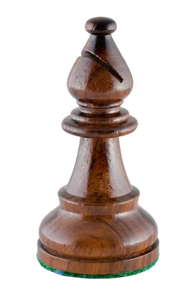 Chess piece - black bishop — Stock Photo, Image