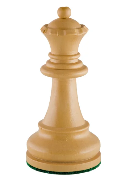 Pieza de ajedrez - reina blanca — Foto de Stock