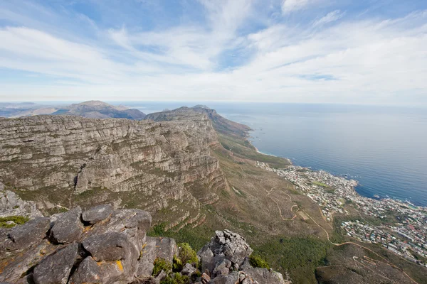 stock image Cape town as seen from the top of Table Mountain.