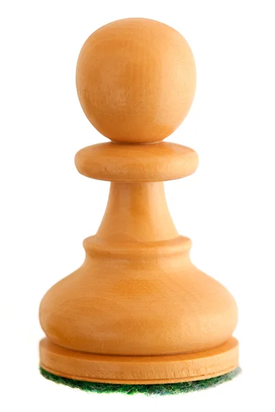 Peça de xadrez - peão branco — Fotografia de Stock