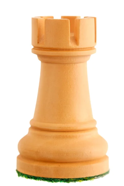 Peça de xadrez - torre branca — Fotografia de Stock