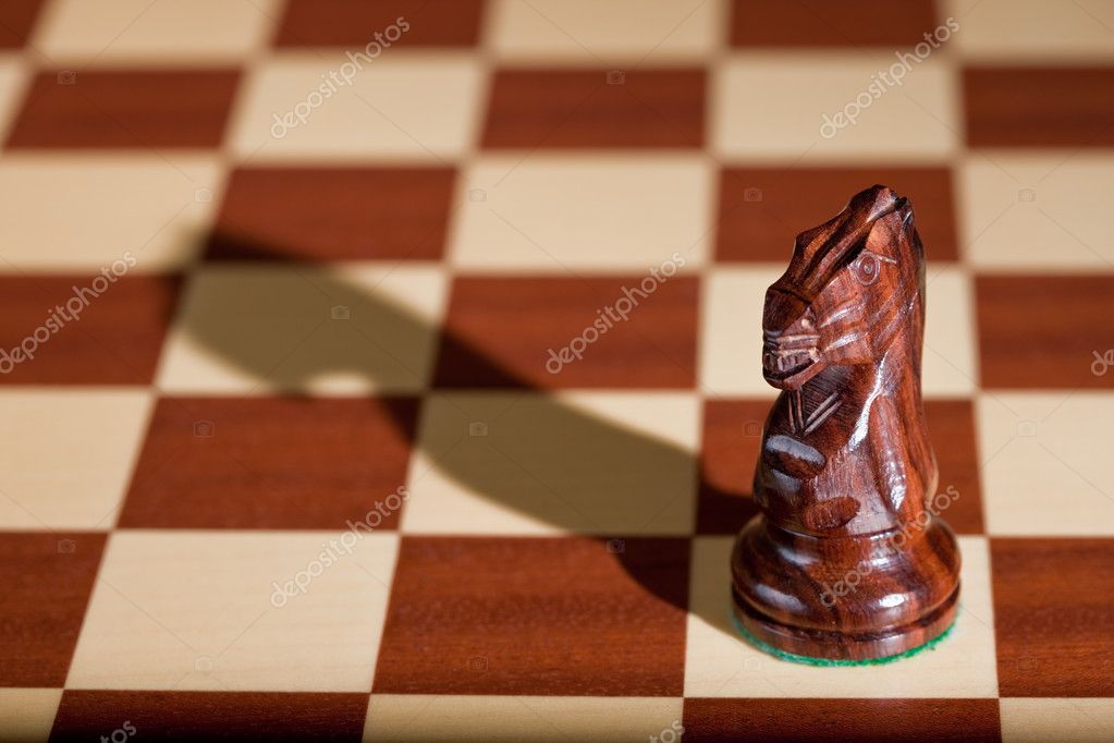 Four Chess Piece Knight on a Chess Board Stock Photo - Image of board,  army: 138703686