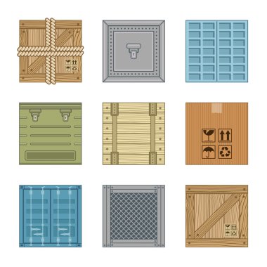 Set of Boxes For Games clipart