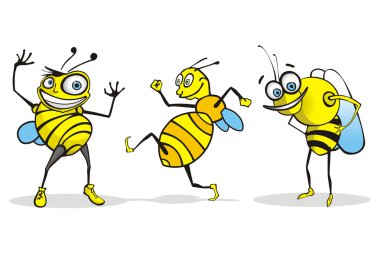 Bee Cartoon Character clipart