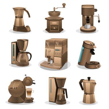 Coffee set clipart