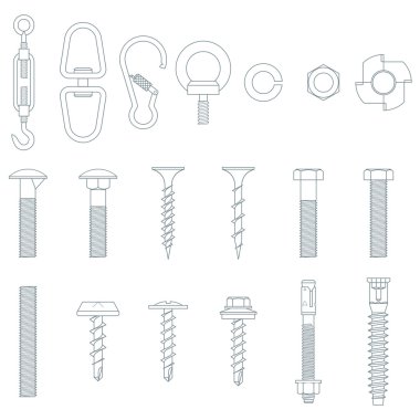 Seamless nuts and bolts clipart