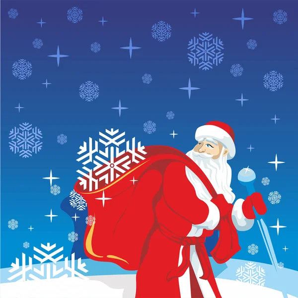 Santa Claus, Año Nuevo — Archivo Imágenes Vectoriales