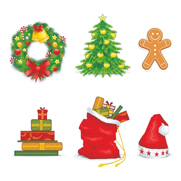 Icônes de Noël — Image vectorielle