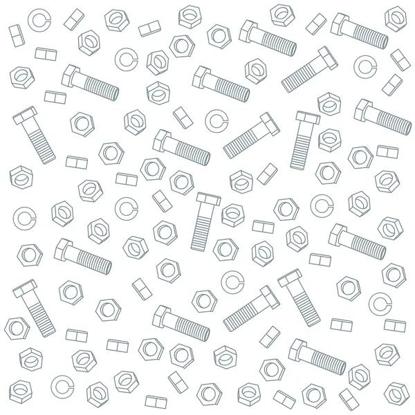 Seamless nuts and bolts — Stock Vector