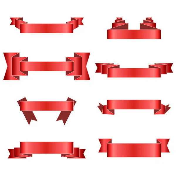 Rubans rouges — Image vectorielle