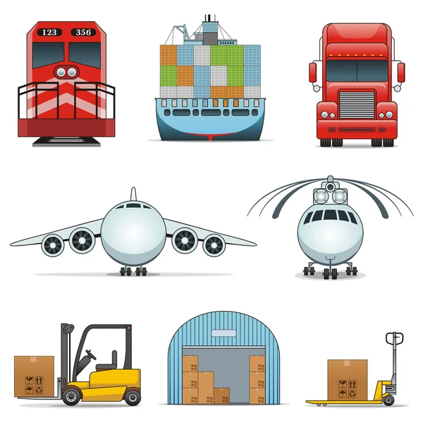 Logistyczne ikony — Wektor stockowy