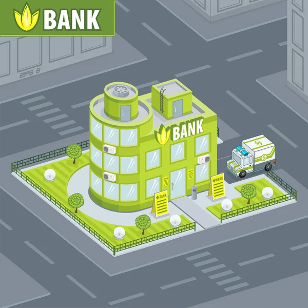 Bâtiment bancaire — Image vectorielle