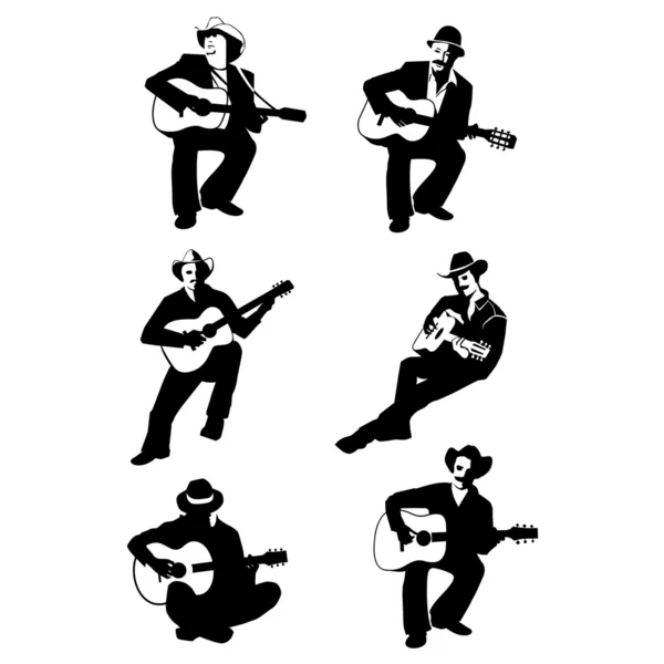 Чоловік грає гітара — стоковий вектор