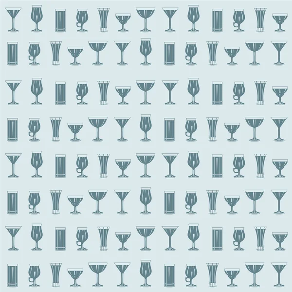 Cocktails seamless pattern — Stock Vector