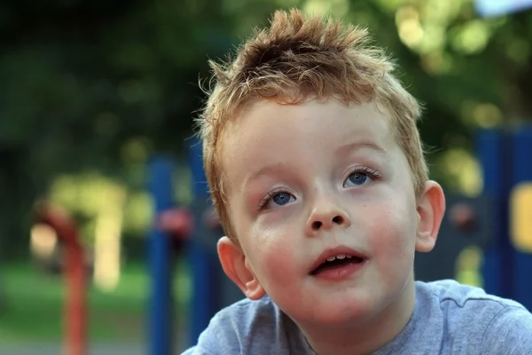 Malý chlapec v parku — Stock fotografie
