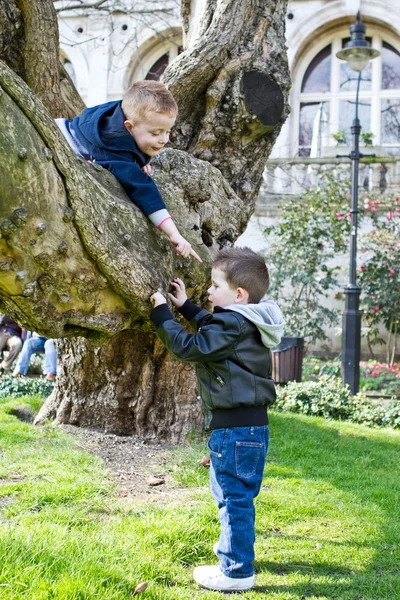 Little Boy having fun in London Town — Stock Photo, Image