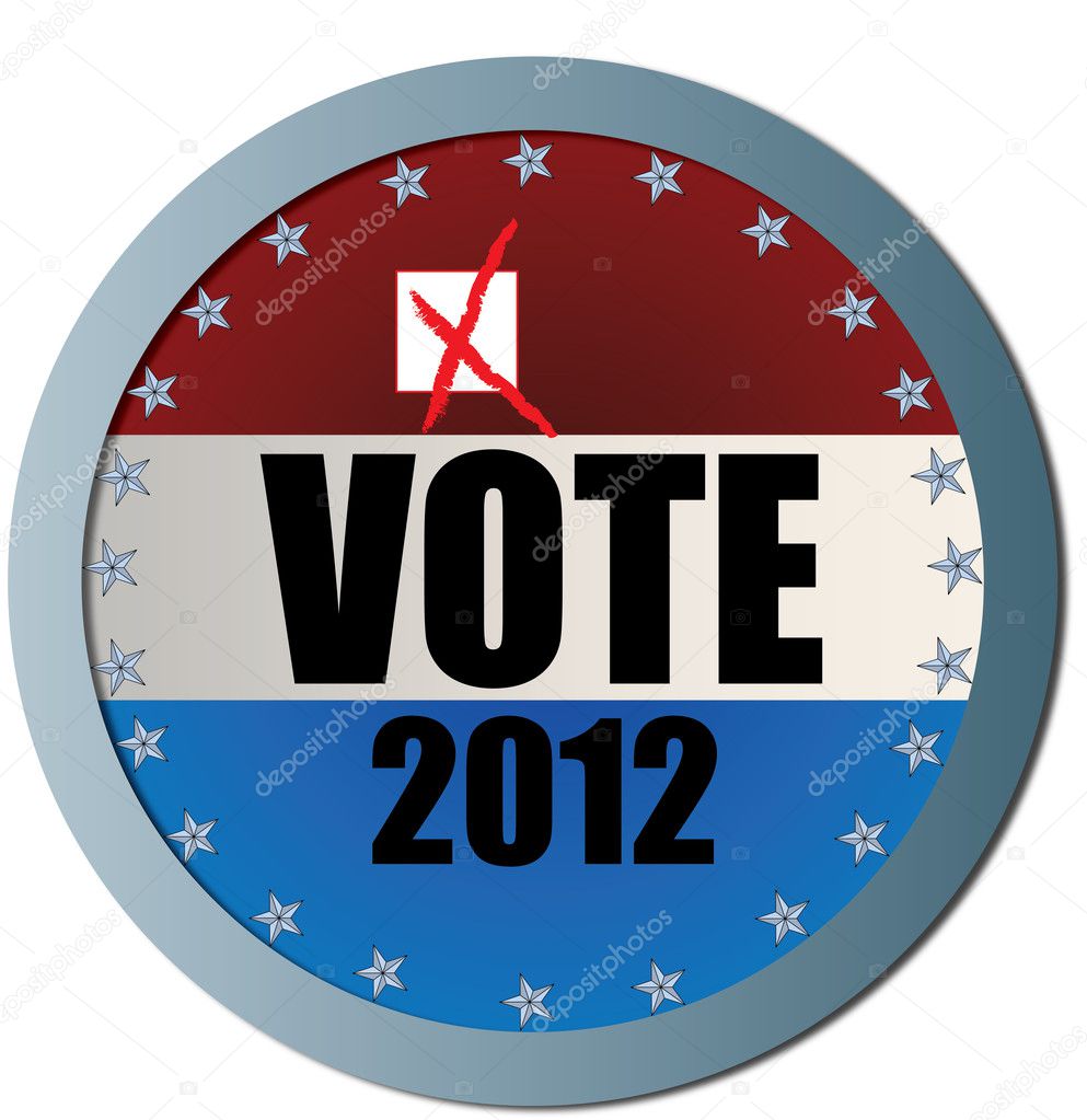 Vote 2012 Web Button with X