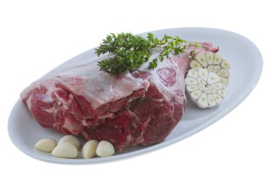 Raw leg of lamb clipart