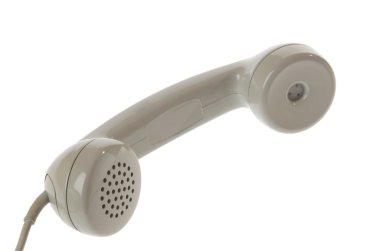 Old fashion gray phone handset clipart