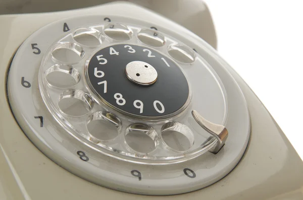 Discagem rotativa de um telefone antigo — Fotografia de Stock