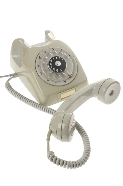 Old vintage rotary style telephone - handset off — Stock Photo, Image