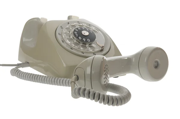 Old vintage rotary style telephone - handset off — Stock Photo, Image