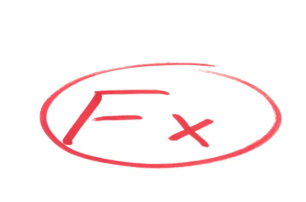 Failed Test - Grade Fx — Stock Photo, Image