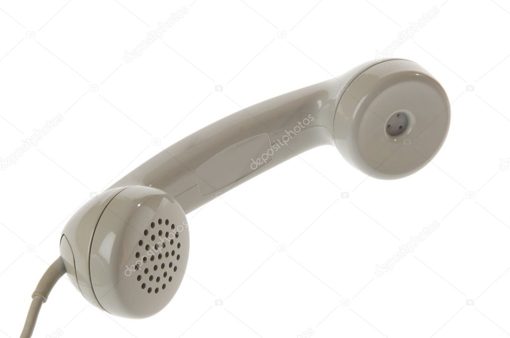 Old fashion gray phone handset