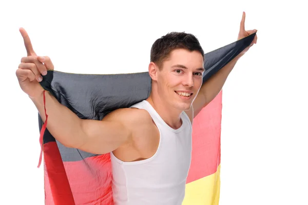 Deutscher Fußballfan — Stockfoto