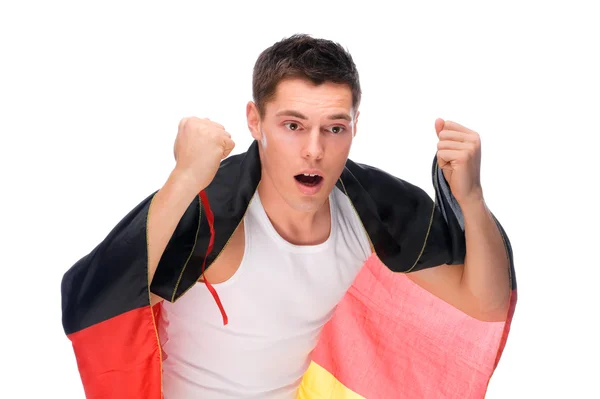 Німецький футбол вентилятор — стокове фото