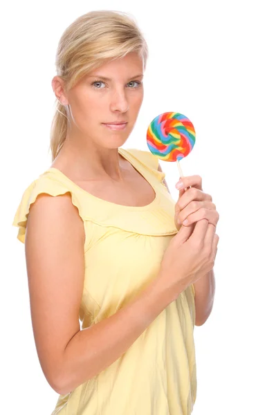 Žena s sladkosti — Stock fotografie