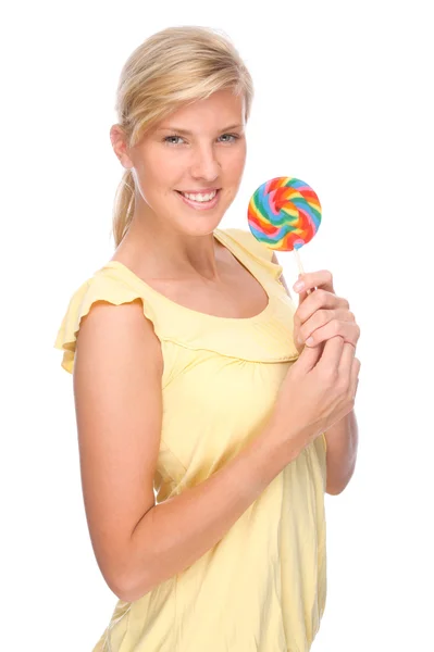 Mujer con dulces — Foto de Stock