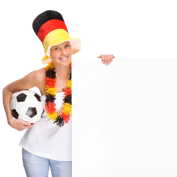 Tyskt fotbollsfan — Stockfoto