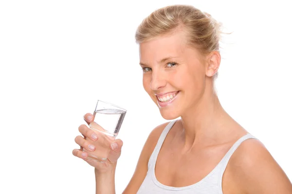 Woman with water — Stock Photo, Image