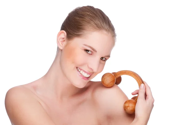 Vrouw masseren — Stockfoto
