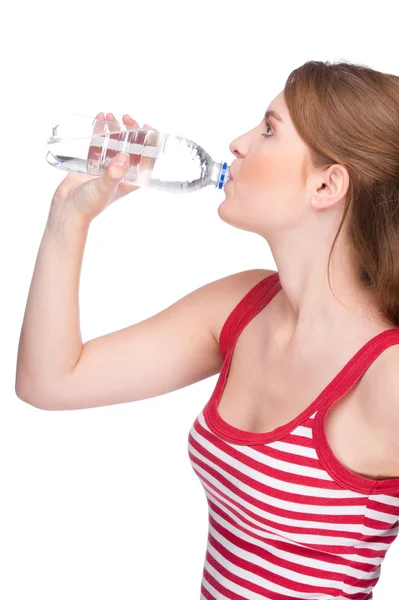 Femeia bea apă — Fotografie, imagine de stoc