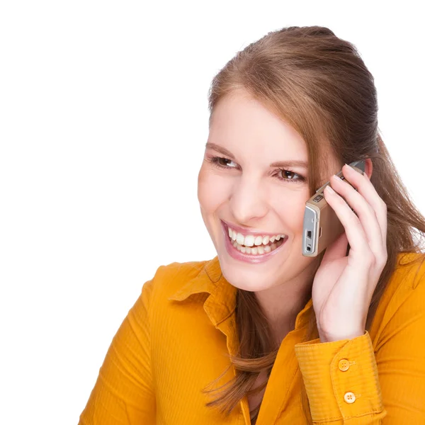 At the phone — Stock Photo, Image