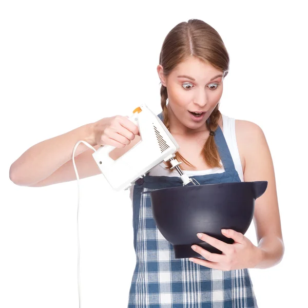 Housewife in kitchen — Stock Photo, Image